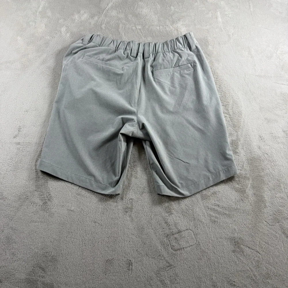 Banana Republic Mens Chino Shorts Size 32 Gray Elastic Waist Casual Summer